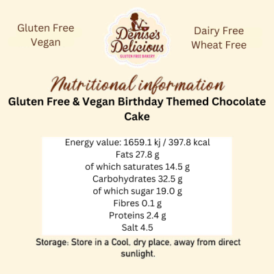 Gluten Free & Wheat Free Chocolate Cake - Collection Only