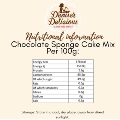 Gluten Free Chocolate Sponge Cake Mix