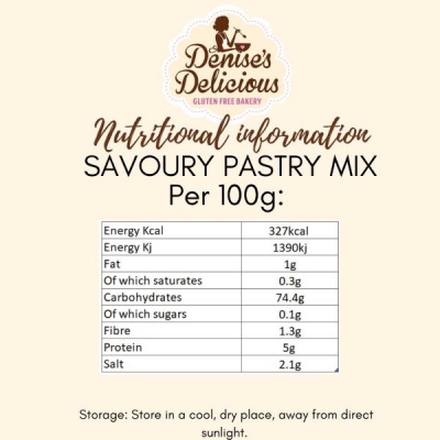 Gluten Free Savoury Pastry Mix